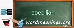 WordMeaning blackboard for coecilian